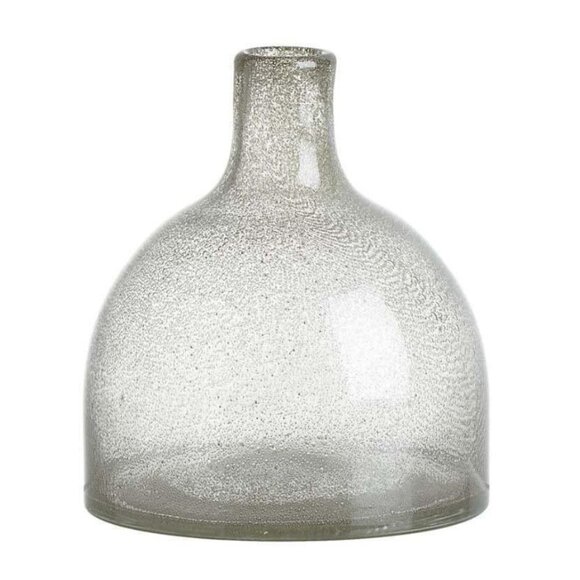 Crate and Barrel Grey Glass Vase Smokey Sabine - Picture 1 of 2